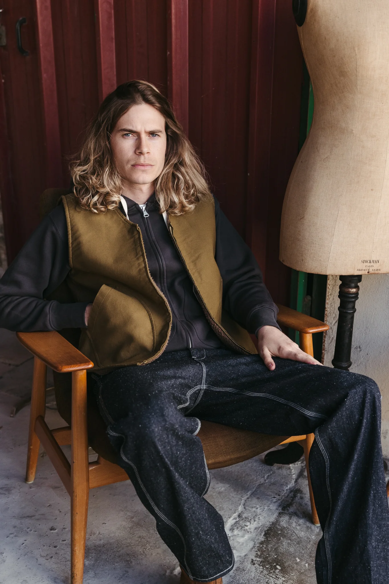 Gilet Le Berger - Army green - Image 6