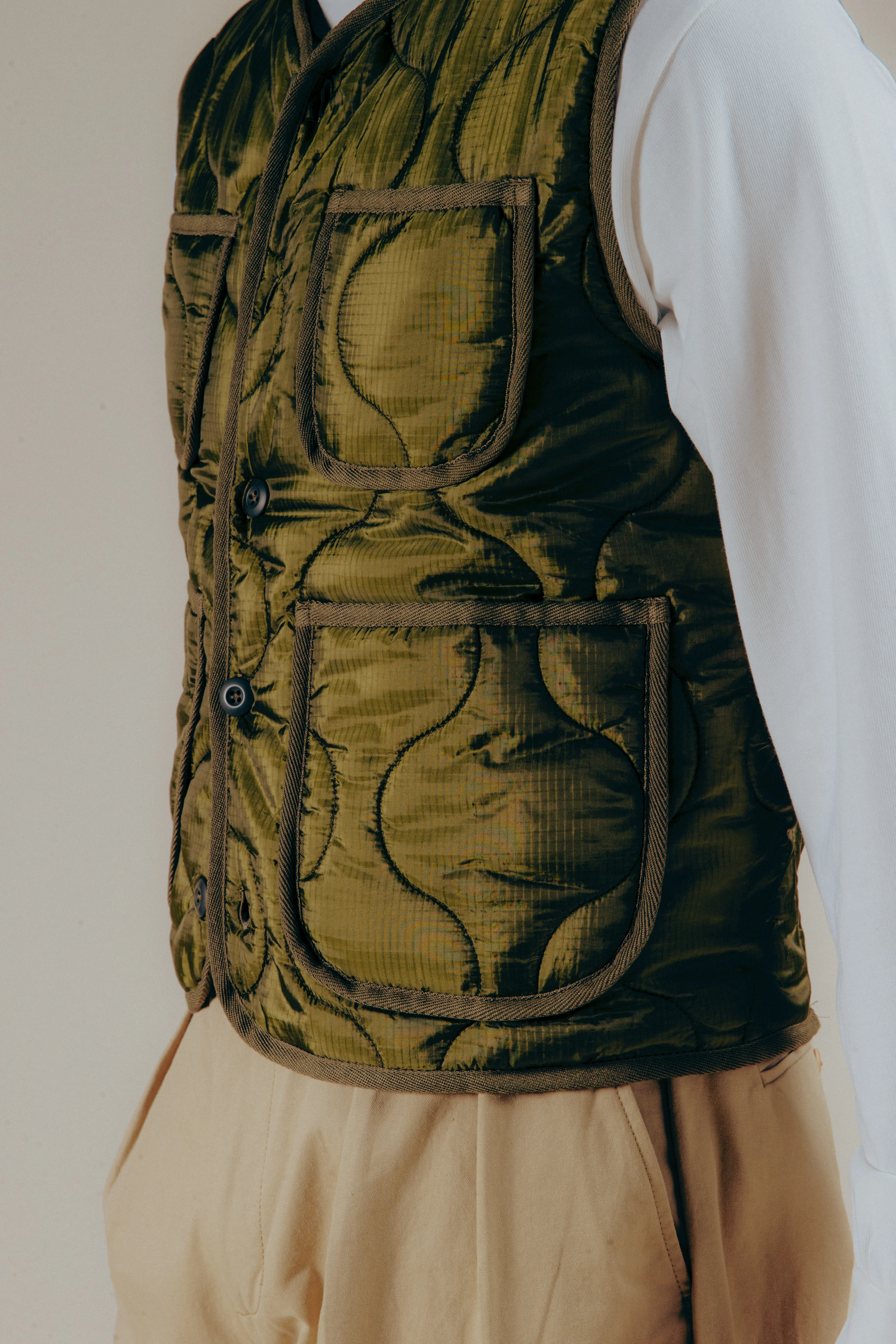 Gilet Le Liner - Military Green - Image 3