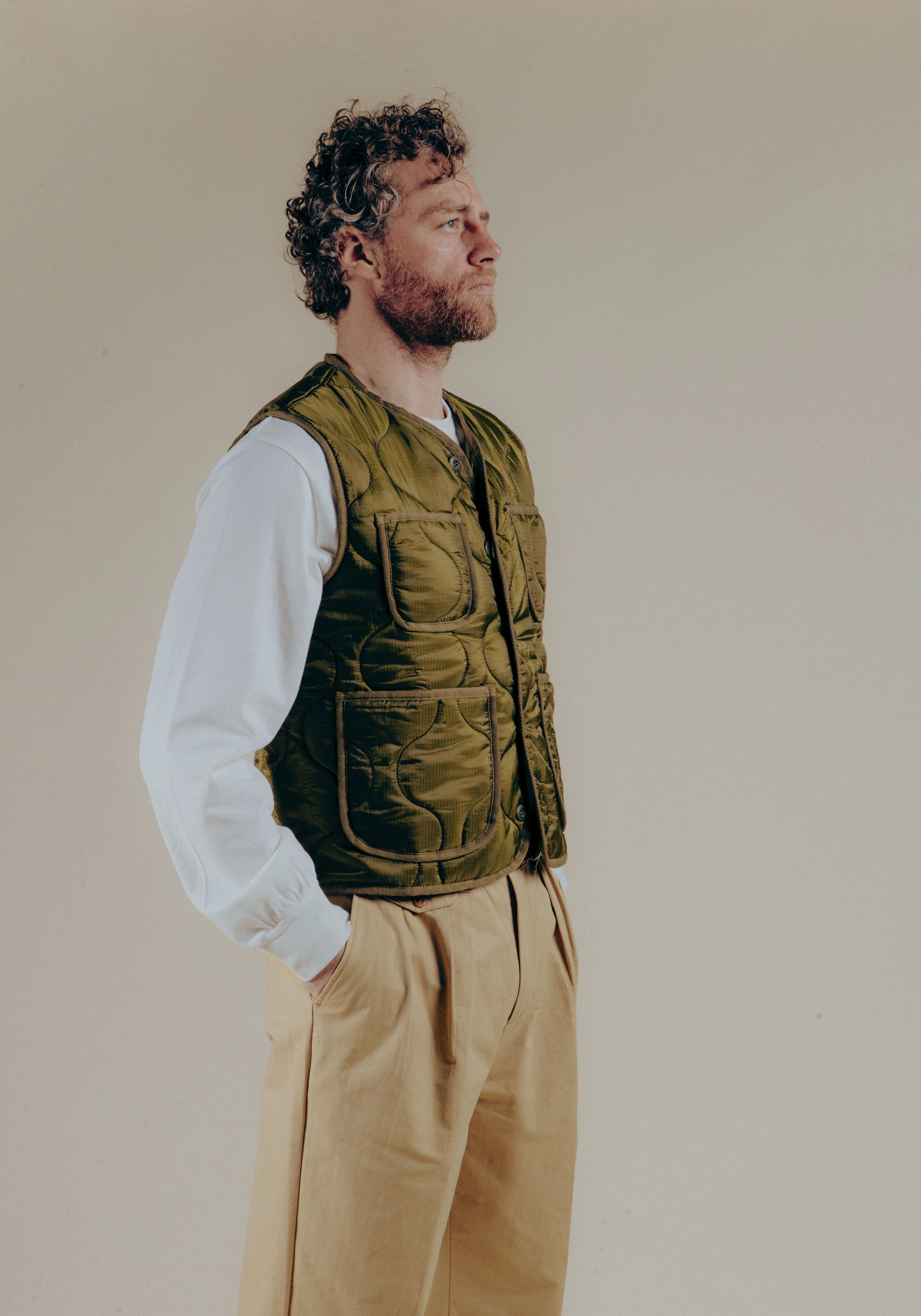 Gilet Le Liner - Military Green - Image 5