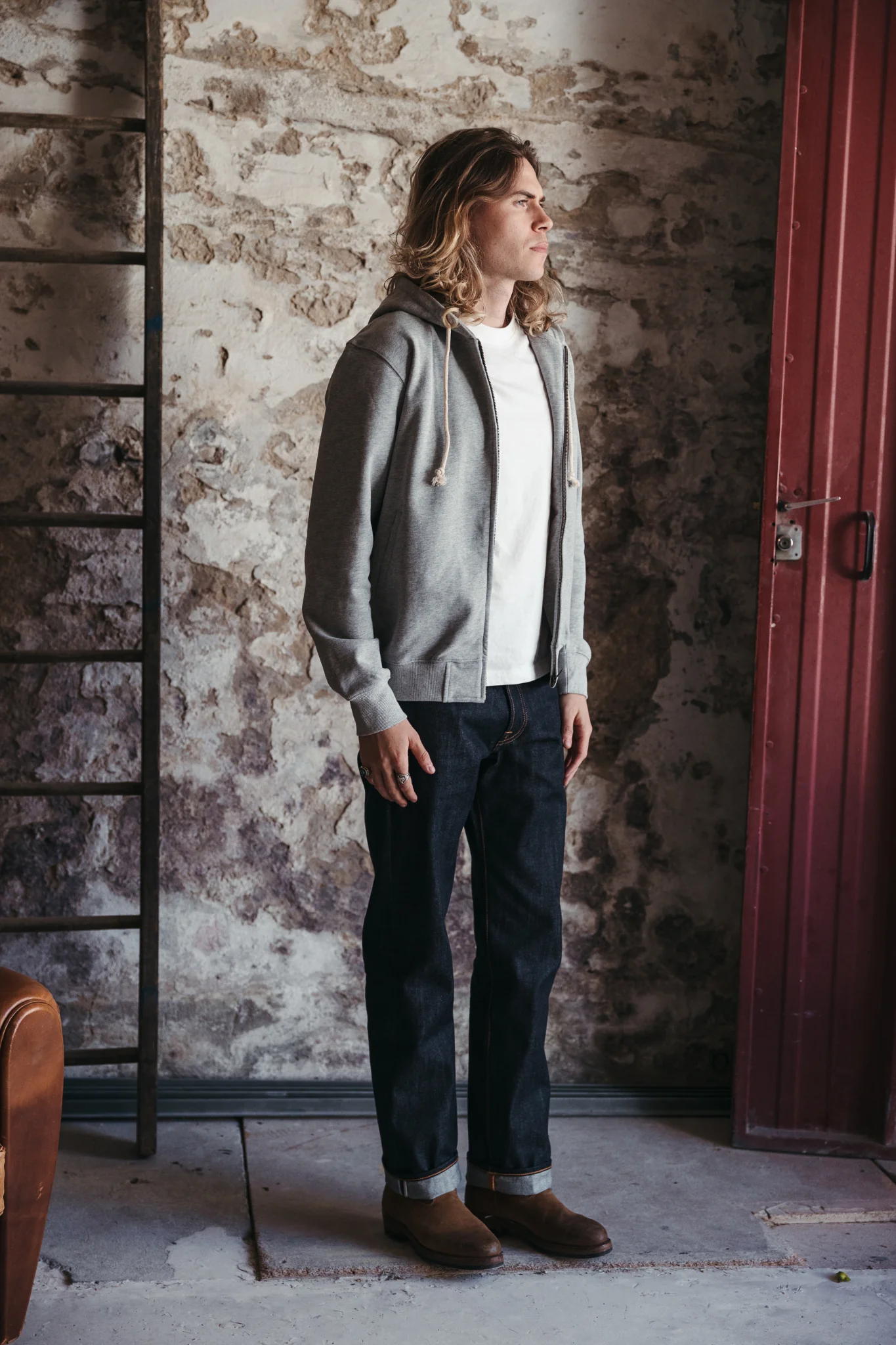 Hoodie Le Franc - Gris clair - Image 6