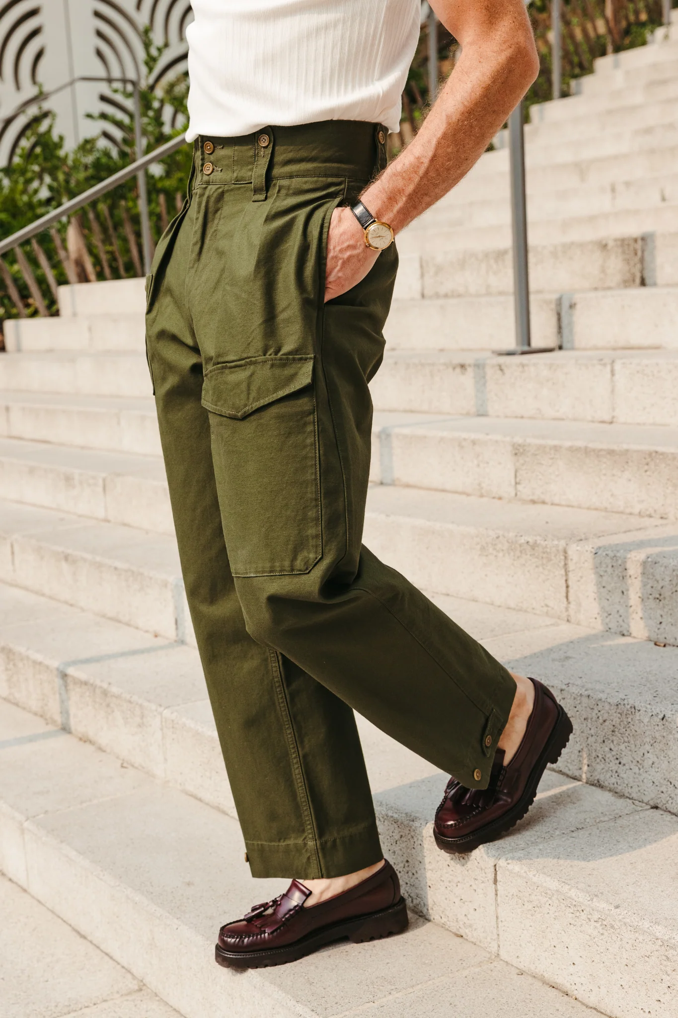 Pantalon Le Majestueux - Military green - Image 3