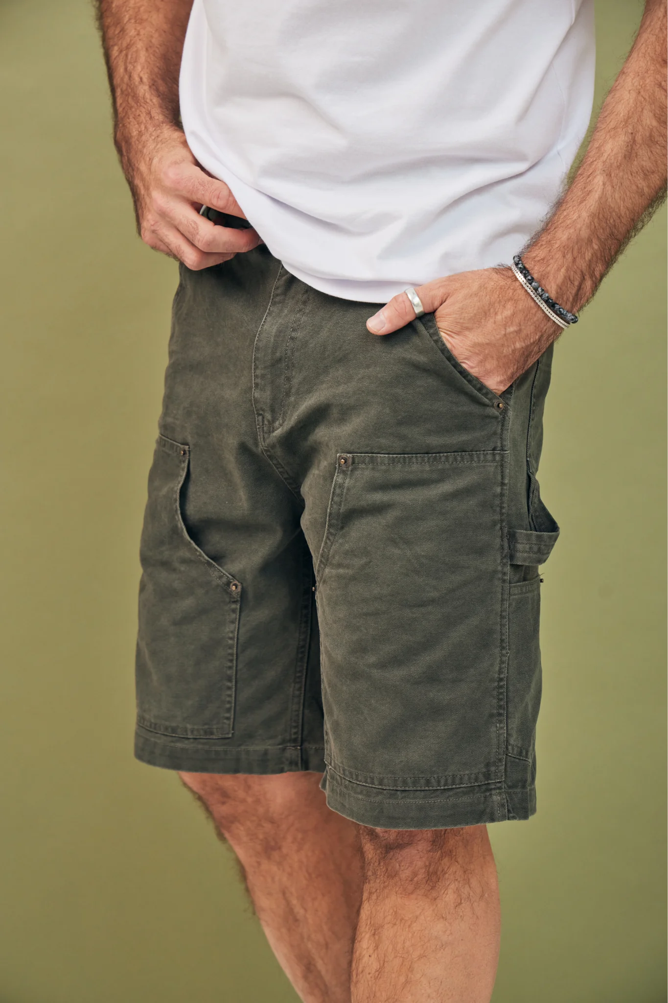 Short Le Jumeau - Moss green - Image 4